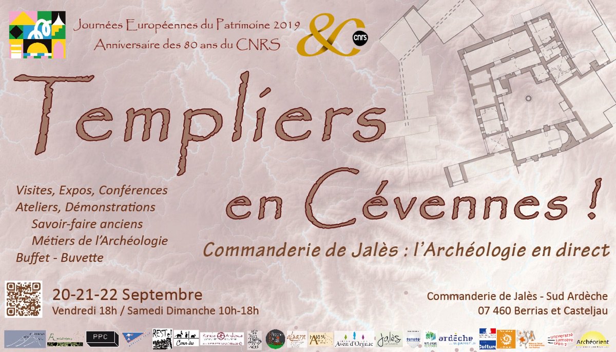 Les #Templiers, c'est ce soir et ce WE, en Cévennes à Jalès... et nulle part ailleurs ! #JEP2019 #Ardèche #archéologie #Berrias-et-Casteljau