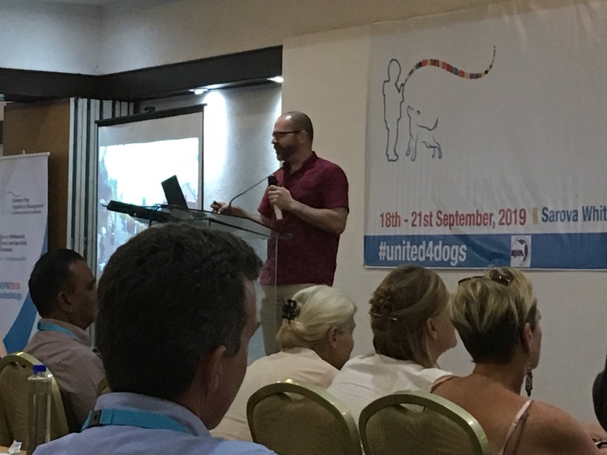 _DTWorldwide's tweet photo. #HDPM2019 Eric Brum with great interactive presentation on the rabies virus and the importance of a stable population of vaccinated dogs. https://t.co/k5zpRTCKiW