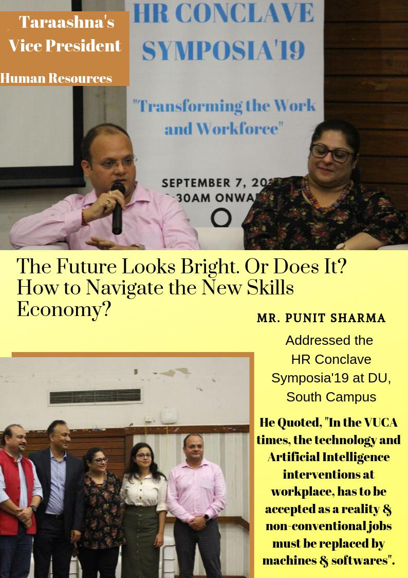 TaraashnaL's tweet photo. Taraashna Financial Services Limited Vice President, 
Mr. Punit Sharma addressed the HR Conclave Symposia'19 at DU, South Campus.

"Transforming the Work and Workforce"  

#TaraashnaEmpowers #RuralIndiaDevelopment #MFI #NBFC #businesscorrespondent #subsidiary #SATIN https://t.co/VFTxJxTU5b