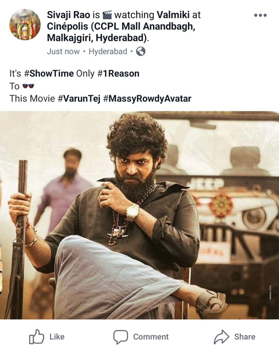 MahankaliSri's tweet image. It's #ShowTime Only #1Reason
To 🕶️
This Movie #VarunTej #MassyRowdyAvatar
@IAmVarunTej @hegdepooja #ValmikiFromSept20th #ValmikiChangedToGaddhalakondaGanesh #valmiki
