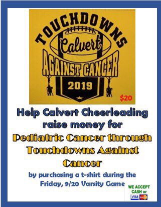 Come support Calvert Cheer in supporting the fight against Pediatric Cancer!