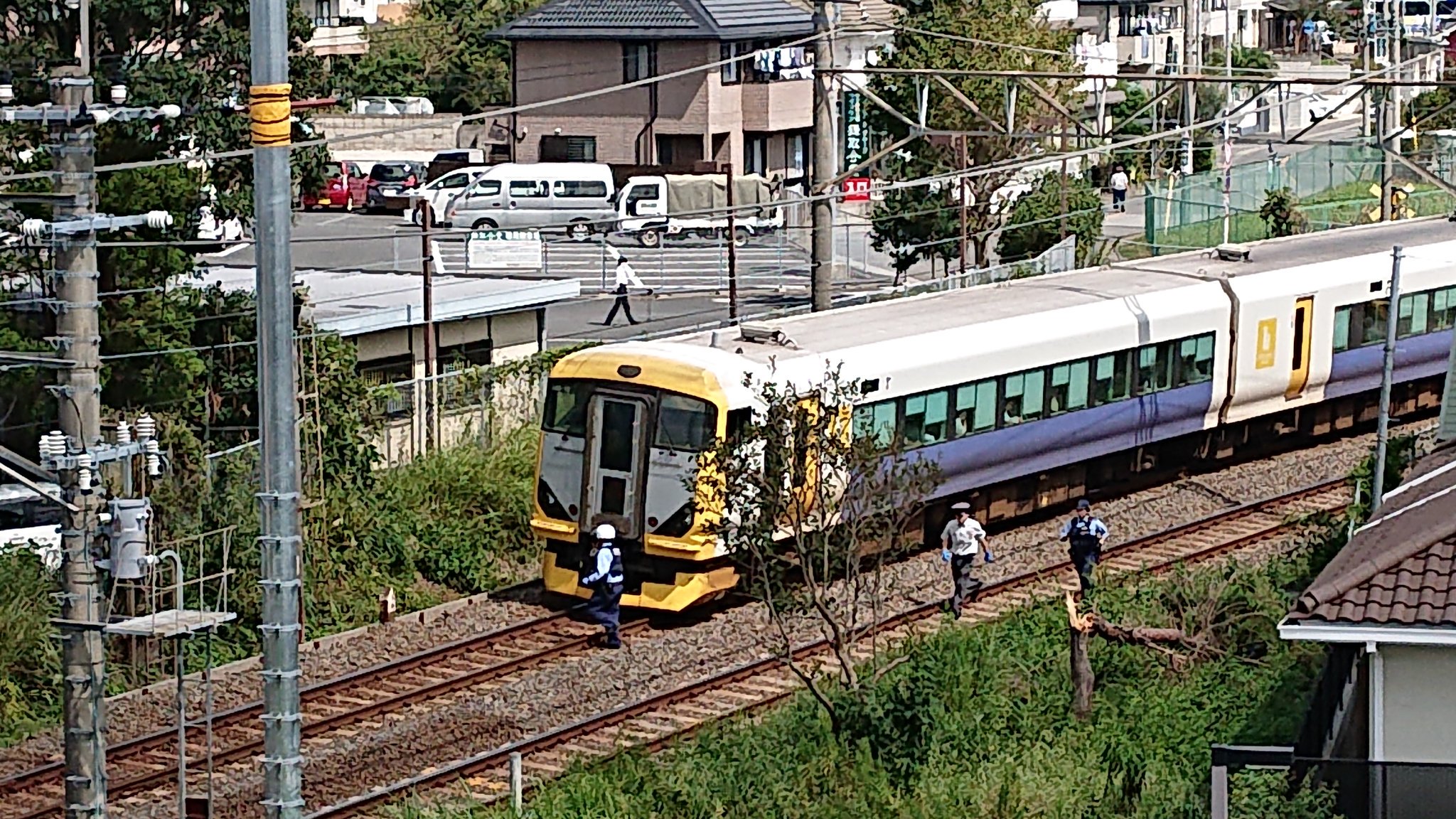 外房線の鎌取駅で人身事故が起きた現場の画像