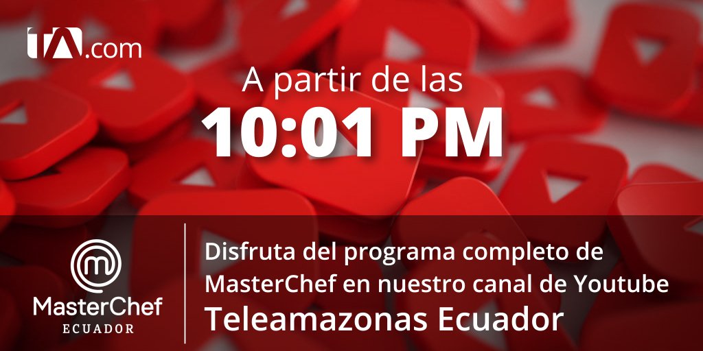 teleamazonasec's tweet photo. Mira el capítulo 4 completo de #MasterChefEcuador aquí ► https://t.co/K5bLmL1RPj https://t.co/hhU5zxNJnL