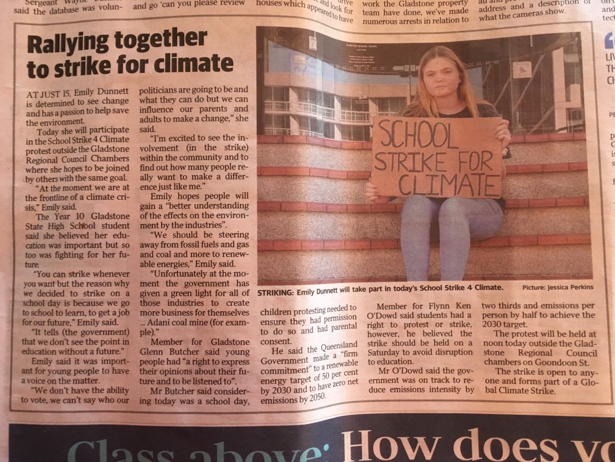 revelocean's tweet photo. As a @TheQTU member, scientist, teacher &amp; Queenslander I am proud of, and inspired by, young people like Emily.
#climatestrike @the_observer_ #auspol @AnnastaciaMP @GlennButcherMP @KenODowdMP @ScottMorrisonMP https://t.co/TzqOKzUXgi