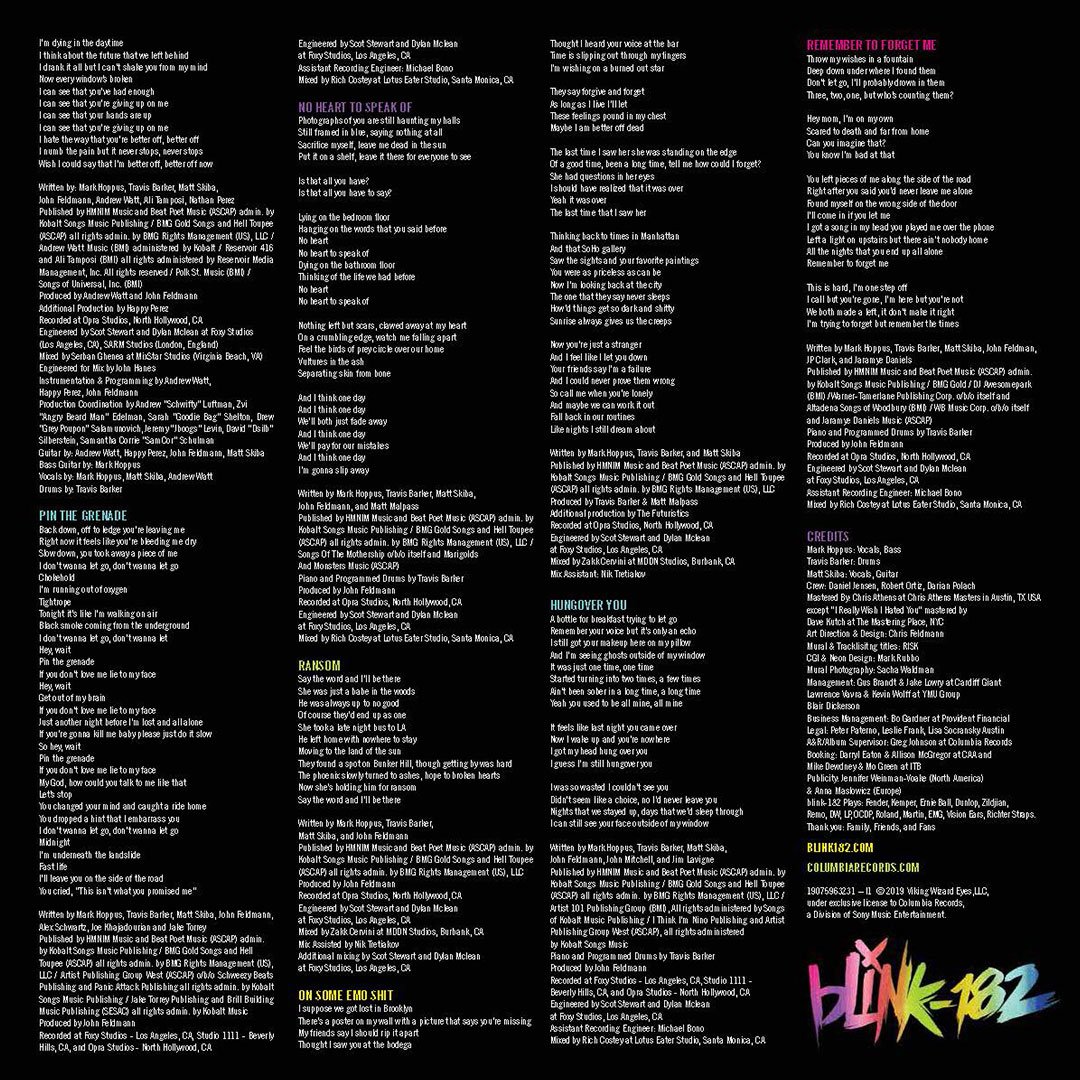 We put our blood, sweat, and tears into this album, and hope it means as much to you as it does to us. Kick back, put on some headphones, play it in your car or on a turntable and enjoy NINE. blink182.lnk.to/NINE #blink182NINE #Blink182