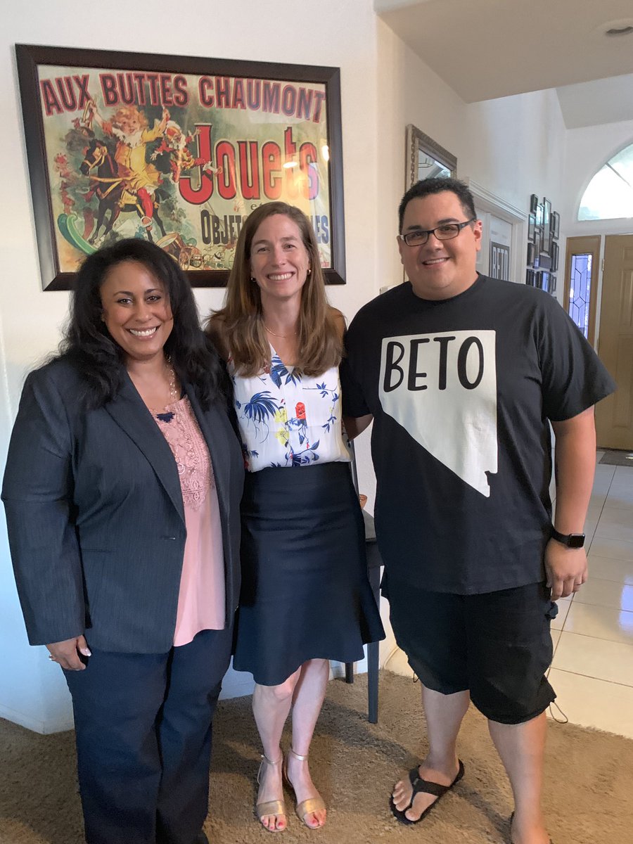 BetoForNevada's tweet photo. Met some of the @BetoforNevada team  — these volunteers are doing the work on the ground to connect with as many people as possible. And they are some talented phone bankers! Heard them secure lots of commitments to volunteer and vote! So glad I got to join them! 

–Amy https://t.co/W8iaRvSvg6