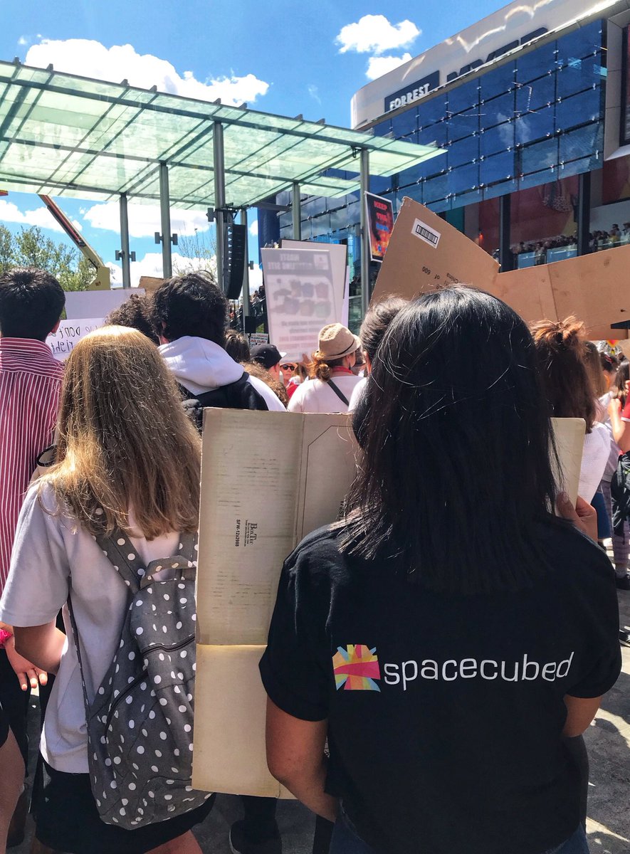 space3ed's tweet photo. @space3ed are proud to be standing in the heart of #Perth today to support students in the #GlobalClimateStrike and the @BCorpANZ #NotBusinessAsUsual campaign as we fight for a better #future and to make sure there’s a home for the coming #generations because there is no #PlanetB https://t.co/q4I55I90Y2