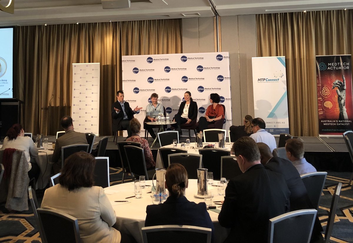#MTGTAlumni: Dr Nick Opie from #SmartStent, Jacqui Savage from <a href="/MedCorp_Tech/">MedCorp</a> &amp; Dr Kate Lomas from @hemideina_hears sharing insights into their #commercialisation journeys at #MedTech19. They’re absolutely kicking goals, and we’re incredibly proud &amp; humbled to be part of it