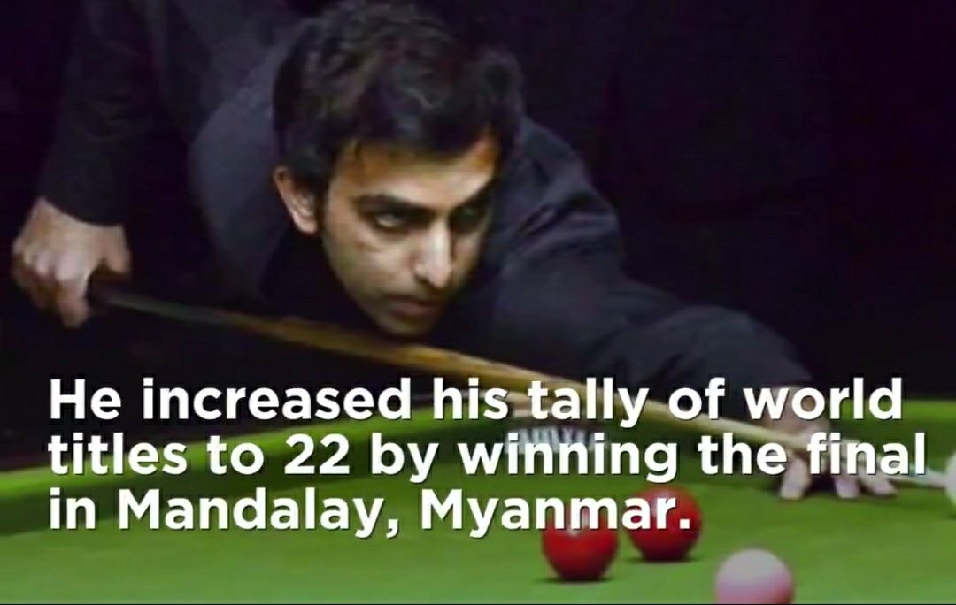 anupamyad's tweet photo. Most consistent 34Yrs Sporty @PankajAdvani247 increased his #WorldBilliardsChampionship #150up to 22 by winning a 4th straight Final in @ibsf!
He brought a World Trophy🏆 every year from a Professional Stint in #UK in 2014..🥇

All d Bst!
B Sporty Happy..
जय हिन्द!🇮🇳
#HappyYadav https://t.co/vAHGPhLRAQ