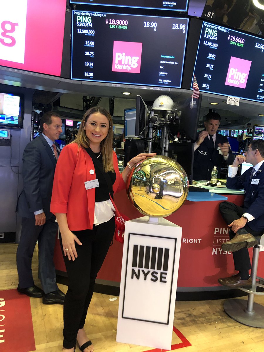 NatWoosch's tweet photo. Honored. ☺️ Inspired. 💫 Grateful. 🙏 For the brilliant people I work with and the customers we serve that made this day happen. Go @PingIdentity! 👊 #PingIdentityIPO @NYSE #pingy #pingtopia #pingswag #humblebrag https://t.co/zZELdHAT7T