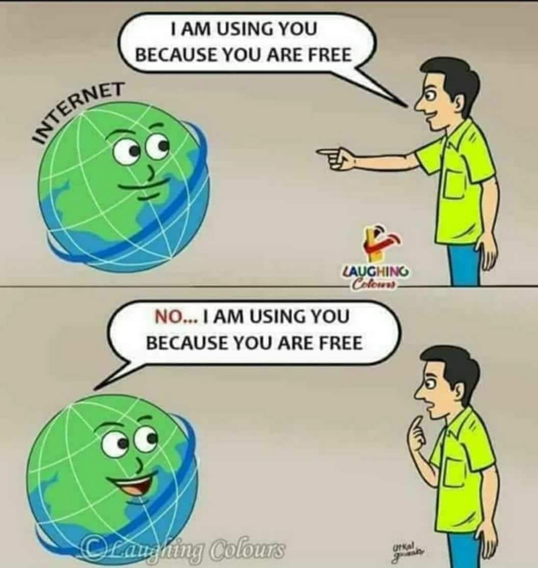 Gandharv_Kohli's tweet image. Who is using whom 
#FreeInternet #FreeHumans