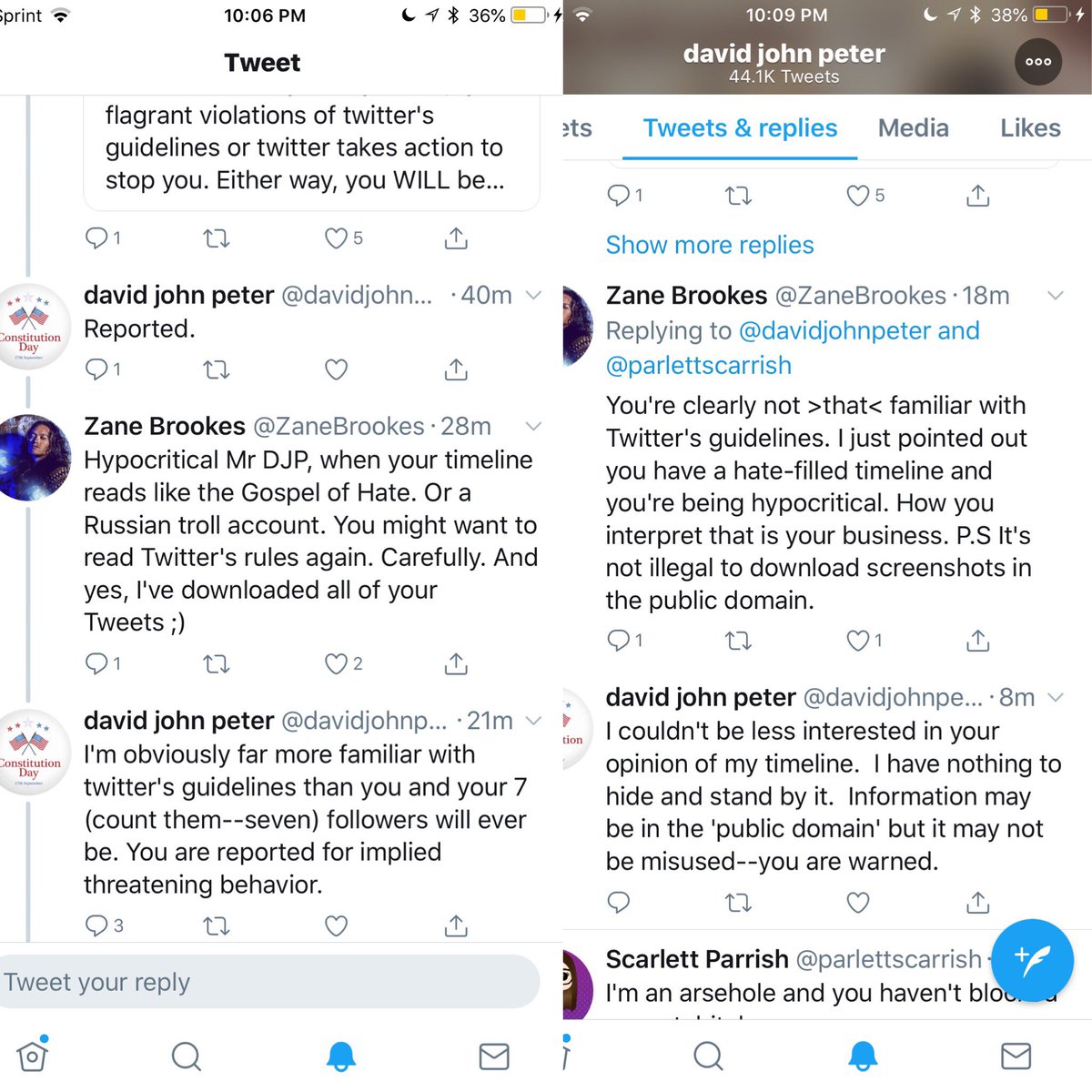 AuthorDelaneyW's tweet image. Bold move David, reporting tweets for things you are doing at the very same time. #reportingabuse #twitter #Hypocrite