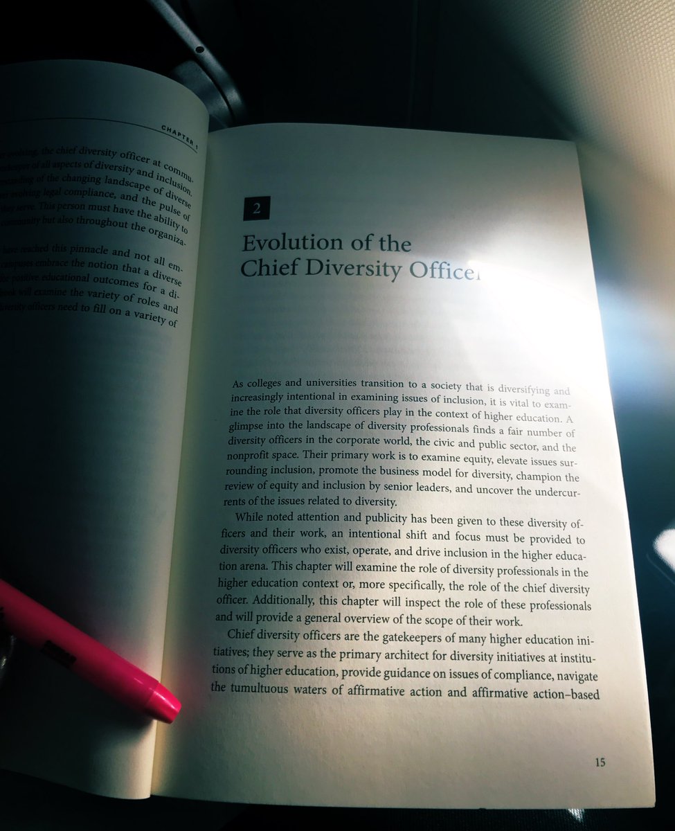 triciabrand's tweet photo. Landed in D.C. for the #AACC Unfinished Business meeting, convening chief diversity officers to discuss the landscape of institutional #DEI readiness and effort.
Brought an excellent read on the flight—it uniquely discusses the role of CDOs at #comm_colleges!
#cdochronicles https://t.co/X9w90KHxcY