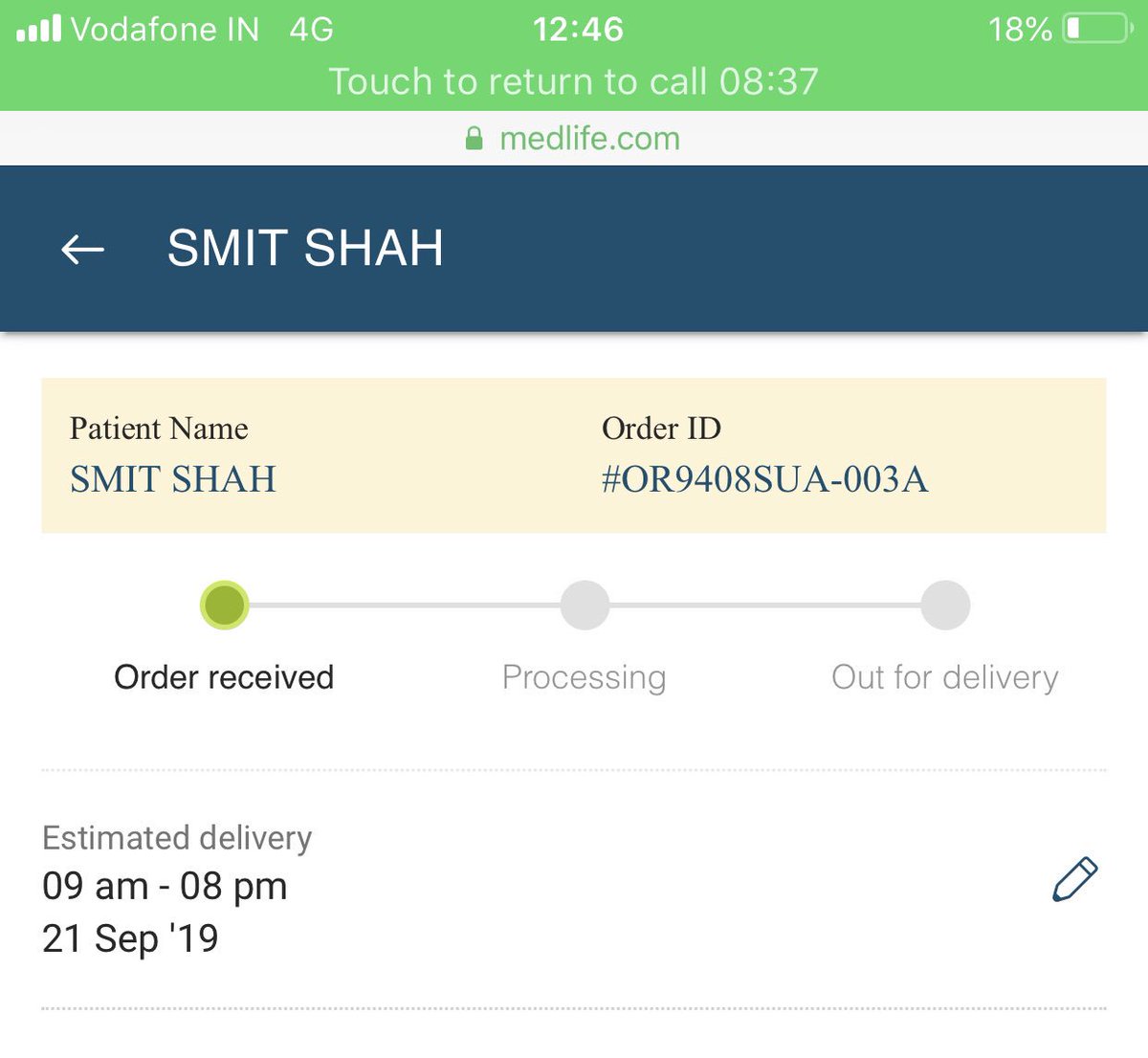 cashahsmit's tweet photo. Chk d sceenshots ...again d order got cancelled without intimation...i was told its packed at 9pm on 19th sept...20th morn order gets cancelled n reordered.. https://t.co/rl1YPwklm7