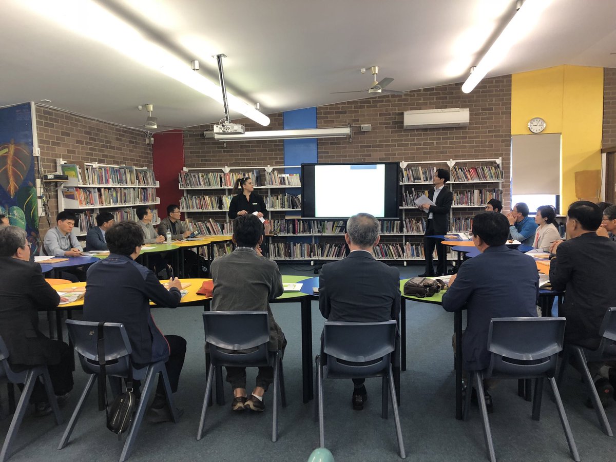 StrathfieldSHS's tweet image. Korean Principals visiting SSHS focusing on our educational philosophy and student wellbeing #insightfuldiscussions