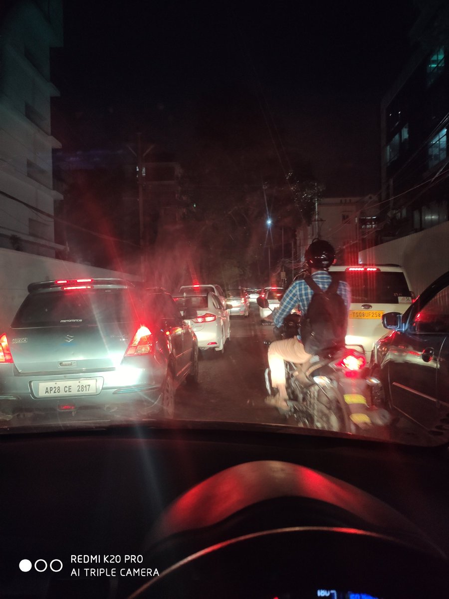 shaikaziz2go's tweet image. Bad roads and improper planning of traffic police department is leading to wastage of petrol and diesel not to forget millions of man hours.Can you let me know why traffic coming from inorbit mall is diverted to horror and narrowing roads @HYDTP @KTRTRS @TelanganaDGP @GHMCOnline