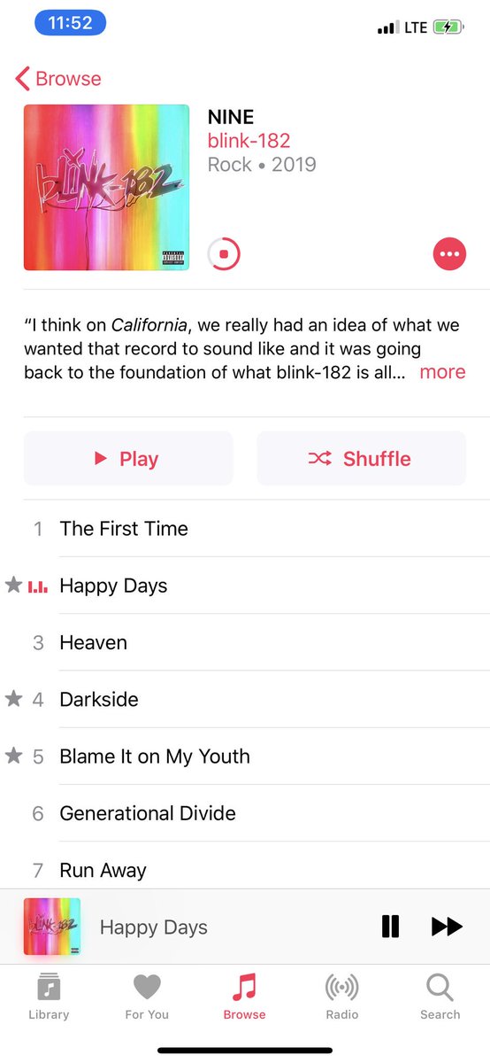 nillythesquid's tweet photo. The new @blink182 album just dropped. You’re welcome. Goodnight https://t.co/Cn06YW8Jgs