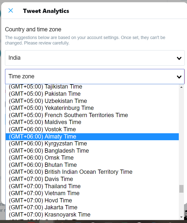 avrathore's tweet image. Interesting how twitter doesn&apos;t seem to have Indian Standard Time as an option...aren&apos;t a billion plus people enough to add that as an option? @TwitterIndia