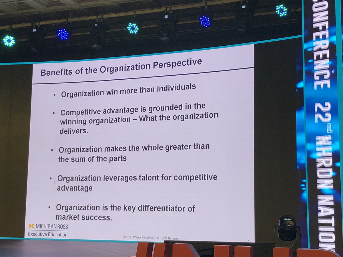 ankitapoddar's tweet photo. HR professionals that hope to deliver value need to think of organizations as the unit we need to contribute to. The marketplace holds the organization responsible. #NHRDNC19 https://t.co/xabCJ4uegz
