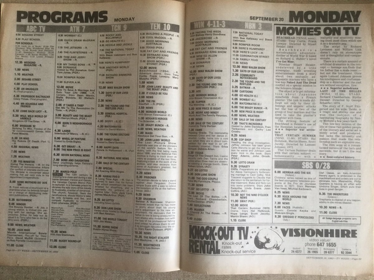 Classic TV Listings TV History Media Spy