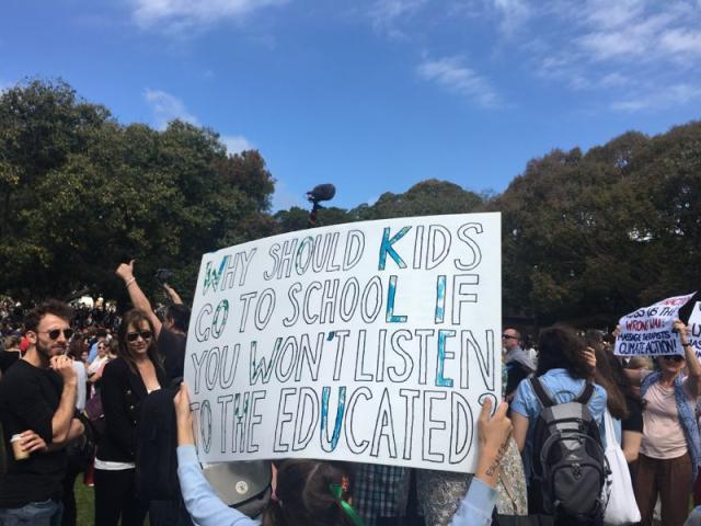 MehreenFaruqi's tweet photo. Some Sydney #ClimateStrike signs!

"Kinda thought my death would be cooler than this." https://t.co/6eCdlBYDZJ