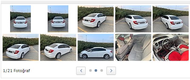 Adam 21 tane fotoğraf eklemiş. 9'u ön, 7'si arka görünüm. Çok yorulmuşsun ya