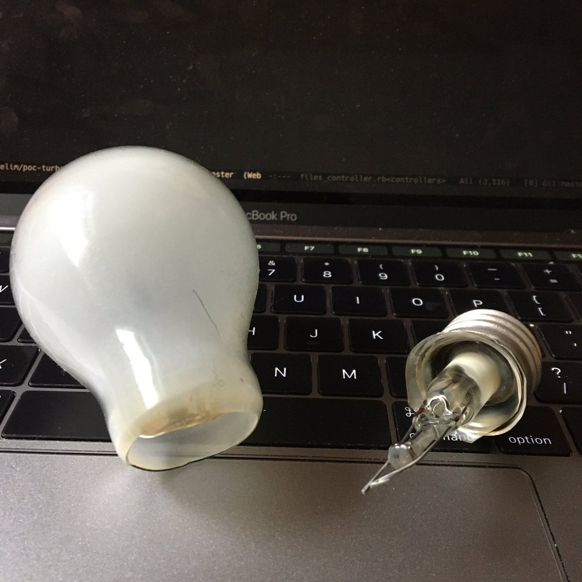 カフェイン中毒 電球 こんな位置から綺麗に割れて落ちることがある という学びを得ました T Co E4h2xrvyuc Twitter