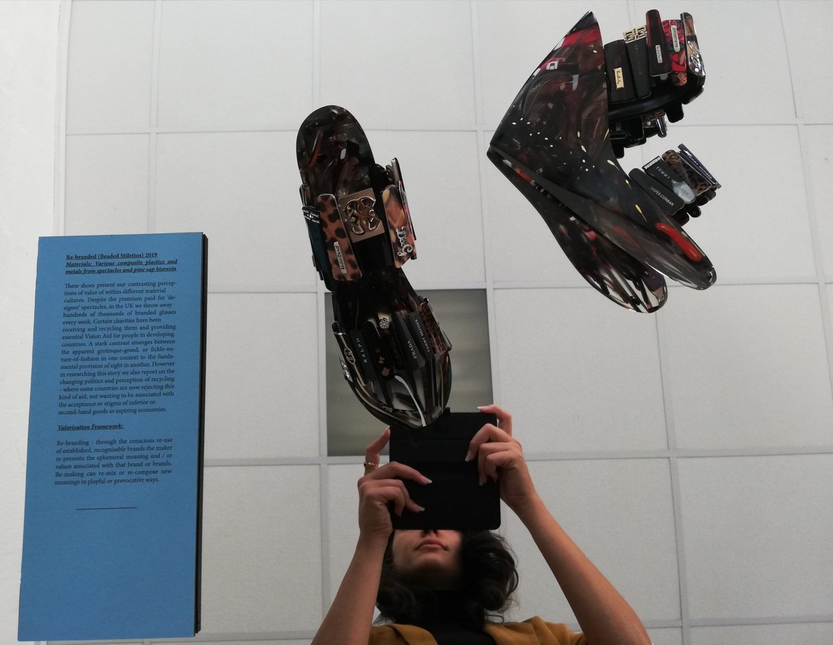 If you're around <a href="/plymouthart/">Andrea</a> check out this exhibition. Ft here are  re-purposed leftover sunglasses, by <a href="/MyCommunity21/">NickGant Community21</a> in a collaboration with Brighton University.