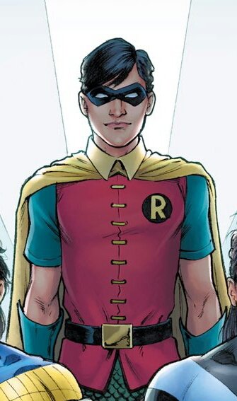 The hair is even parted on the correct side of the original 1960s Robin too. /9The image here and on the previous two post is from Teen Titans #14 (1968). Cover art by Nick Cardy.