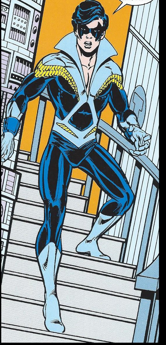 ...the color of the body suit, just like in the original panel on the right. What's even cooler is Nicola even recreated the yellow feathers around the chest and shoulders just like the original design. /15