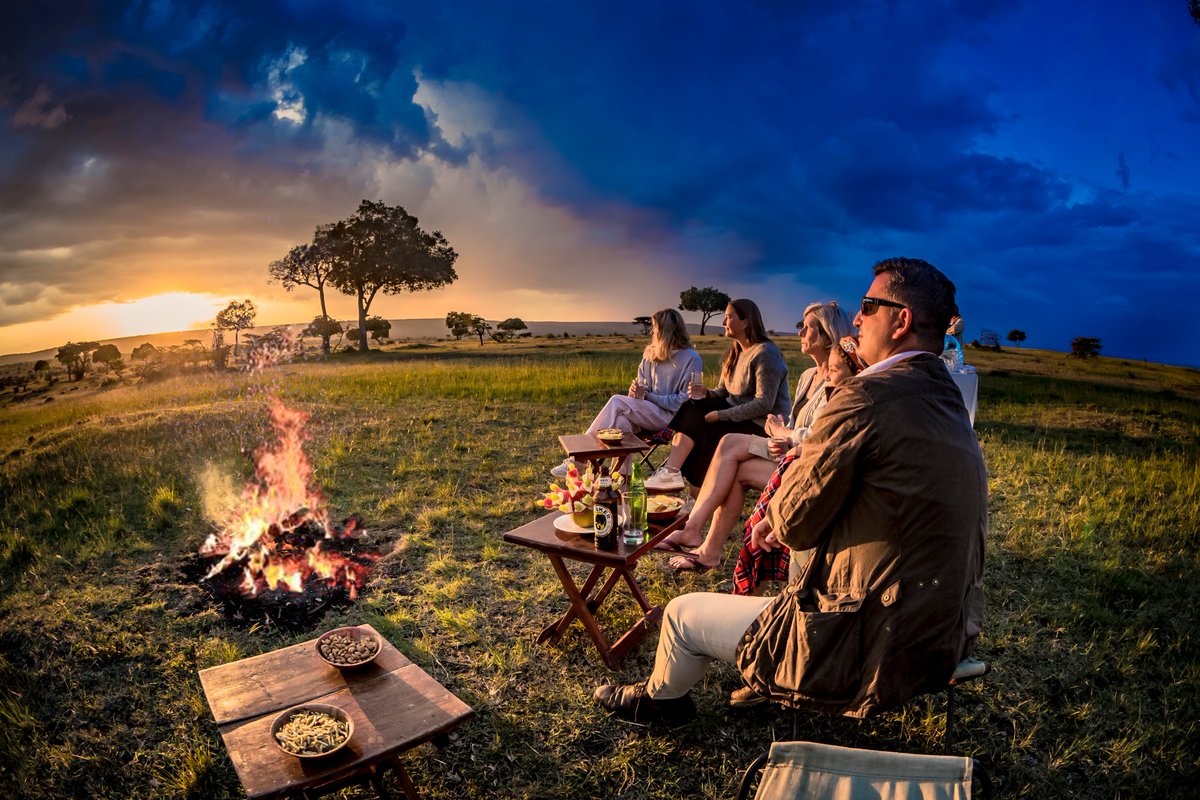 Africa is famous for its beautiful golden sunsets. 
We arrange for sun-downers at carefully selected spots offering guests beautiful views of the Savannah as a surprise after evening an game drive. Enjoy a Gin &amp; Tonic along with yummy nibbles as you retell of day’s adventures.