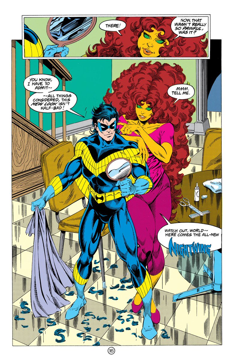 ...and its colored exactly like the body suits blue just like in the original. Love how detail oriented  @NicolaScottArt is. /19Original - The New Titans #88 (1992) W:  @marvwolfman & Len Wein, P: Tom Grummett, I: Al Vey, Ian Akin & John Statema, C: Adrienne Roy, L: John Costanza
