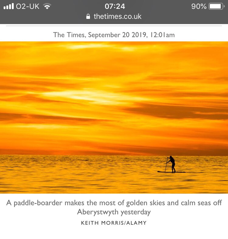 keith morris (@keithmorrisaber) on Twitter photo Good to see my #aberystwyth #paddleboarding #sunset #photograph makes it into <a href="/thetimes/">The Times and The Sunday Times</a> #PictureOfTheDay today. (c) <a href="/KeithMorrisAber/">keith morris</a> via <a href="/AlamyNews/">Alamy News</a> Good to see my #aberystwyth #paddleboarding #sunset #photograph makes it into <a href="/thetimes/">The Times and The Sunday Times</a> #PictureOfTheDay today. (c) <a href="/KeithMorrisAber/">keith morris</a> via <a href="/AlamyNews/">Alamy News</a>
