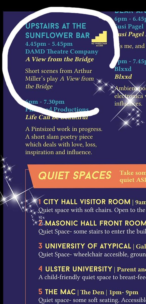 Come and catch a preview of our fab production of A View from the Bridge tonight upstairs at the Sunflower Bar! You can pop in and see us anytime from 4.45 - 6🌻🌻🌻🌻