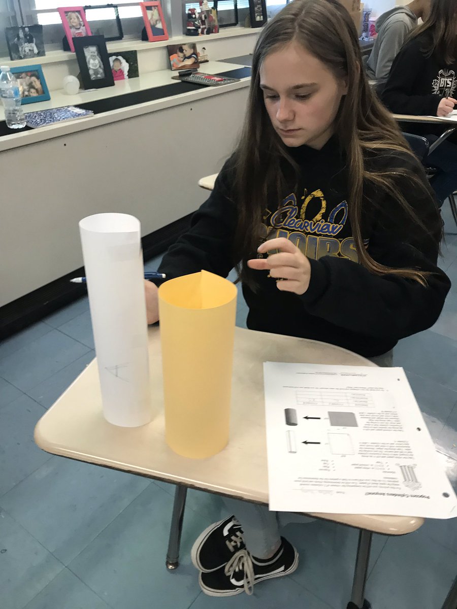 Hands on learning with popcorn! Making connections on the volumes of various cylinders and how their sizes impact their capacity #iteachmath #8thgrade #ohioclassroom #kidsdeserveit #clearviewclippers #durlingsfinest