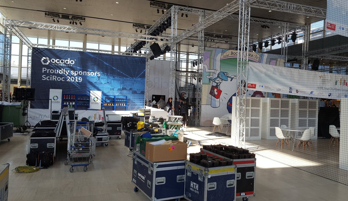 OcadoTechnology's tweet photo. #SciRoc2019 competition, innovation, inspiration going strong! Proud to sponsor :) 🤖 https://t.co/N20RFebdqw