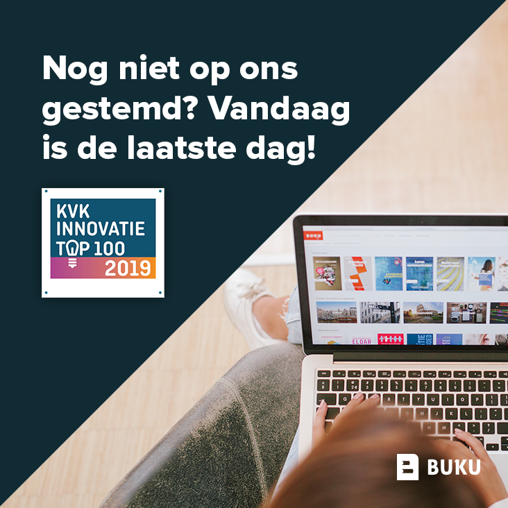 Vandaag is de laatste dag om te stemmen. Help ons winnen via stemvoorinnovatie.nl/buku-bv