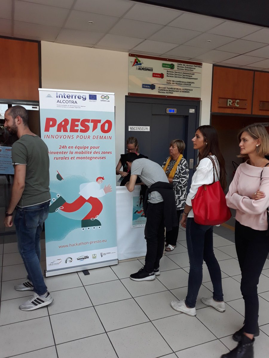 #Presto ça commence à la Pyramide d'Alpesace !! Les participants arrivent pour travailler sur la #mobilité en milieu rural de montagne.