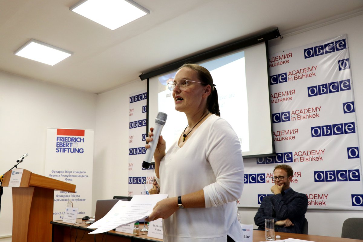 OSCE_Academy's tweet image. Today experts discuss #SystemTransformation in #CentralAsia and in comparative perspective at the @OSCE_Academy. The Academic Conference was initiated by Prof. Dr. Anja Mihr, DAAD Visiting Professor at @OSCE_Academy and organized jointly with the Friedrich-Ebert-Stiftung.
