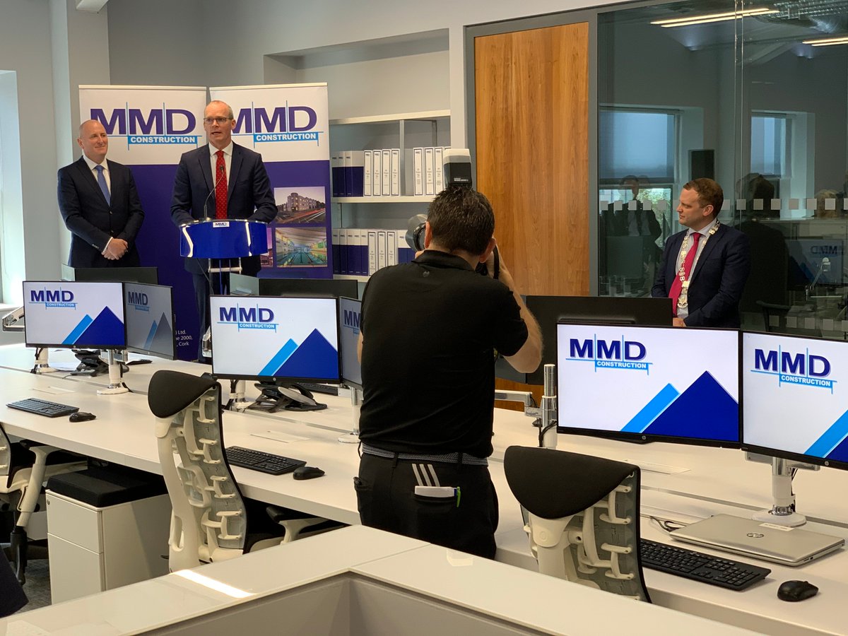 Graepels's tweet photo. Graepels are delighted to be attending the opening of MMD Construction today. Great to see the addition of a 100 new Jobs in Cork. #MMDConstruction #Cork #Jobs #Graepels https://t.co/mSBoYMBtlX