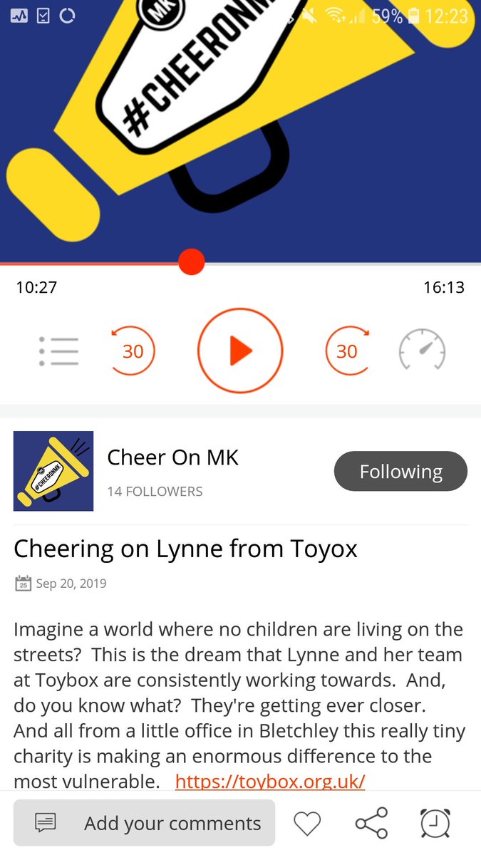 Check out our latest podcast with Lynne who CHANGES the lives of street children from the <a href="/toyboxcharity/">Toybox</a> office in milton keynes. Find us on Spotify or iTunes or here cheeronmk.podbean.com