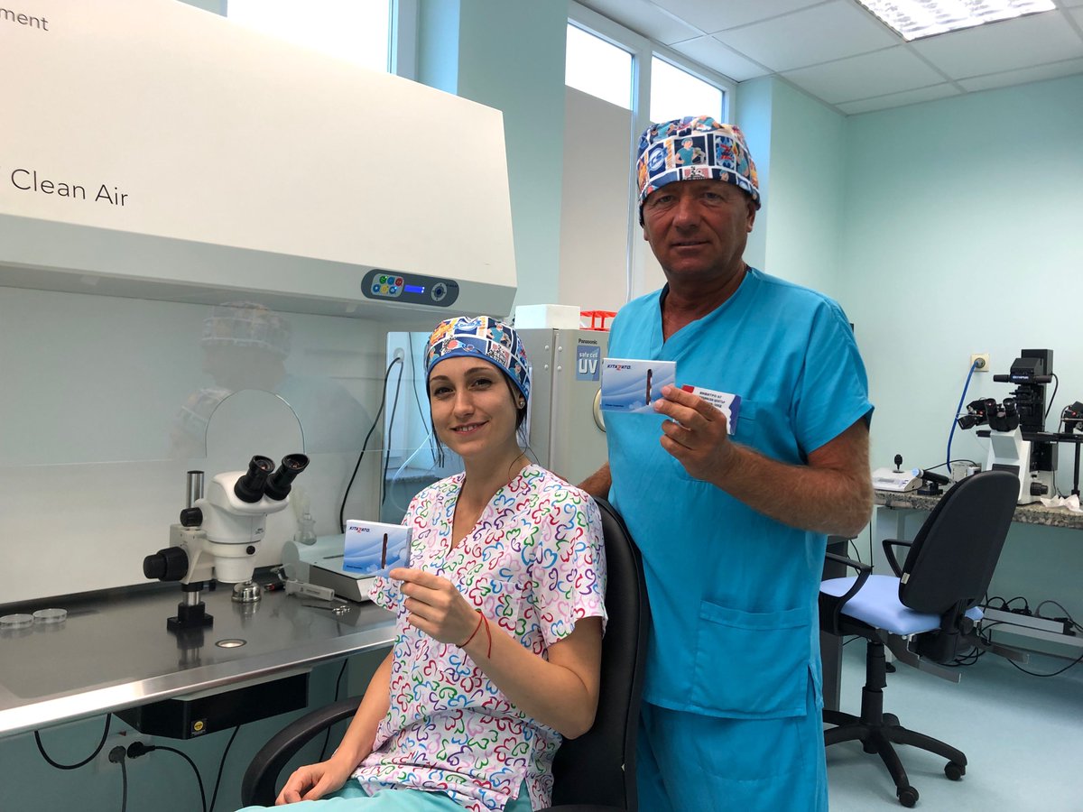 KitazatoIVF's tweet photo. Our #IVFHeroes of the embryology team at Medical Center Dimitrov in Bulgaria. If you want to be a featured IVF Hero don't hesitate to share your pictures with us! <3 Remember, teamwork makes the dream work! 💪 #Embryology #IVFLab #KitazatoIVF #Vitrification https://t.co/C1ZdfsvXkI