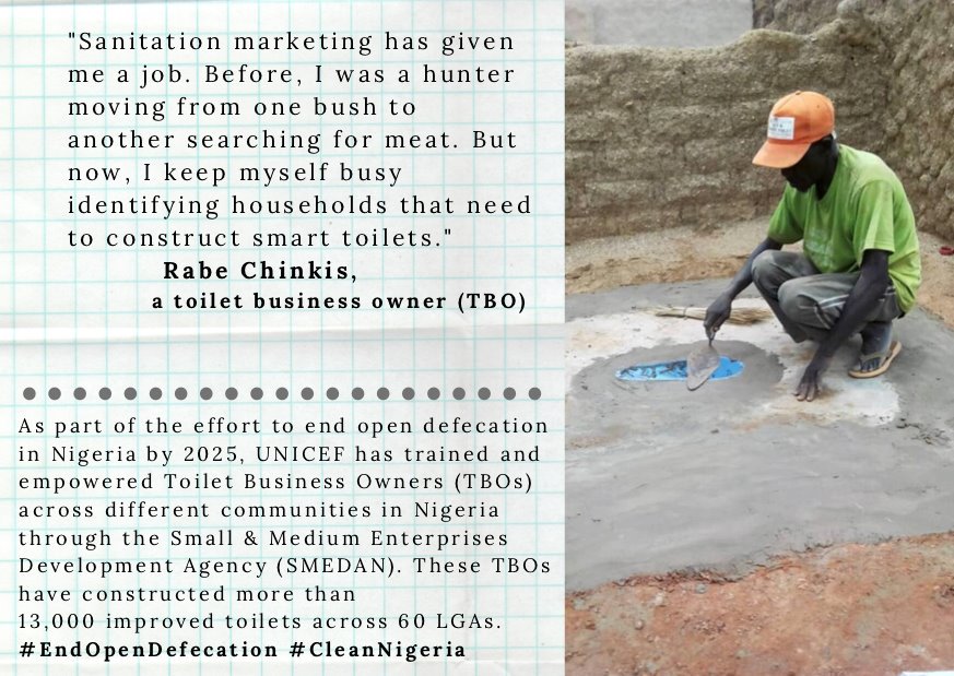 Sanitation Marketing offers Nigerians more entrepreneurship chances in the WASH sector. Rabe Chinkis's testimonial shows that many opportunities await exploration to #CleanNigeria. #EndOpenDefecation through #SanitationMarketing