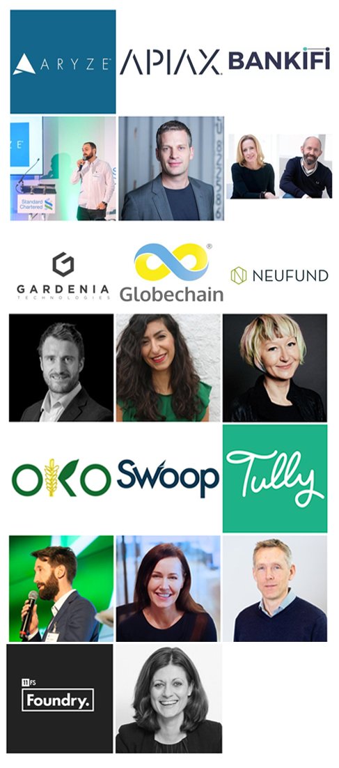 Every year we select 10 *stand-out* innovators - the Hot Ten. Here they are, with (just some) of the people building these fantastic #Fintech brands 
<a href="/ApiaxCOM/">Apiax</a> <a href="/BANKIFI_global/">BankiFi</a> @ARYZEofficial <a href="/Globechain/">Globechain ESG Reuse Marketplace</a> <a href="/neufundorg/">NeuFund</a> <a href="/SwoopFunding/">Swoop</a> <a href="/Tully/">Mike Tully</a> <a href="/11FSFoundry/">11:FS Foundry</a> @OKO_insurance <a href="/gardeniatec/">Gardenia Tech</a>
