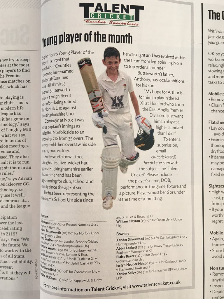 BtccColts's tweet photo. @HapLockett @marklucylockett never mind the Devon honours board, Abbie made it into this month’s Cricketer magazine! Not sure about the age though...
#youngerthanshelooks!#bettertthanallherfamily #lethallockett  #pocketrocketlockett https://t.co/zGVTrk2Mlp
