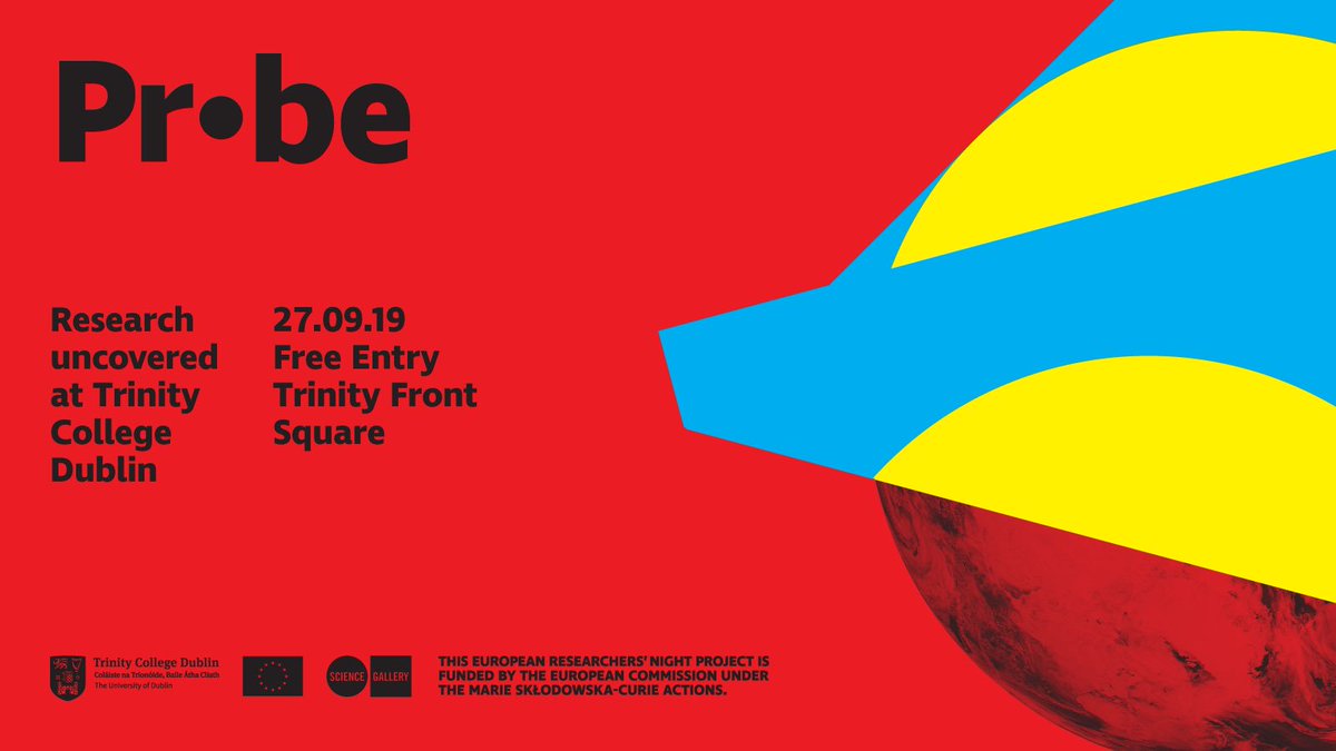 tcddublin's tweet photo. Join us next Friday Sept 27 from 5pm for this year’s offering of #TCDProbe, an intimate, engaging &amp; interactive pop-up festival showcasing the diverse research taking place at Trinity. https://t.co/marmBiWEJa #CitizenScience #storytelling https://t.co/cWFOjqbDlT