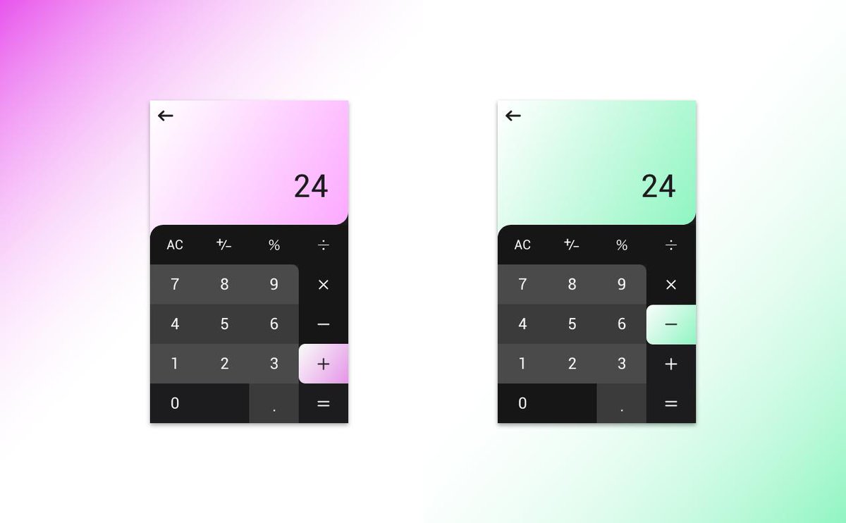 Figurinista_'s tweet photo. Day 4 โข Calculator
color mode calc
#DailyUi004 #dailyui #uidesigndaily #Calculator #dribbble #behance #pleaseFB https://t.co/wW9H08NsaA