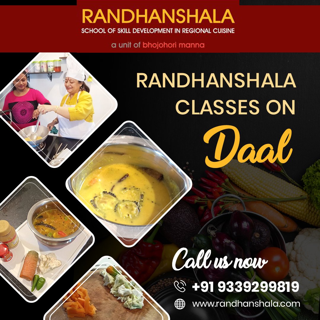 Rice, daal and fish curry are Bengalis patent. There are many types of daal. Wondering how to cook them? No worry let us deal with the problem. Our comprehensive cooking classes will make you a daal specialist!
Visit: randhanshala.com - a unit of "Bhojohori Manna"