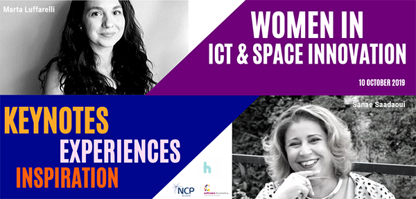 NCP_Brussels's tweet photo. This is your opportunity to meet two inspiring women #ICT leaders!
Meet @SanaeSaadaoui &amp; Marta Luffarelli in our Keynote &amp; Networking event on 10 October as part of the Women Code Festival 2019! Register now https://t.co/Uk5qUElBdF 

@Soft_inBrussels @WIB_brussels @Brussels_hub https://t.co/Nxl4RpMP0C