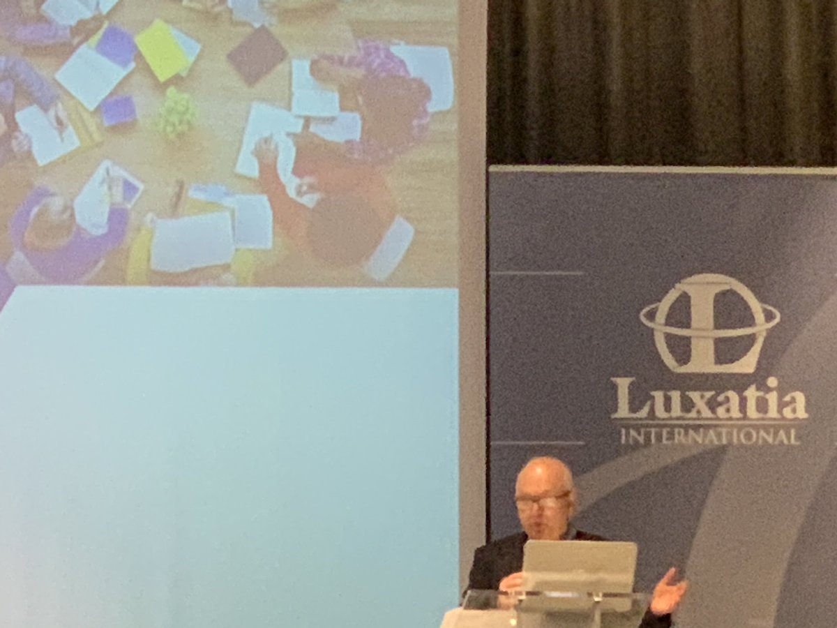 osamasmkhan's tweet photo. @markqswales of @sheffhallamuni, the chair of the 4th Innovative Learning Spaces Summit by @Luxatia_intl, opens day 2 by beautifully summarising the learning from day 1 presentations and workshops #learningspaces2019 @UniOfSurrey @sbsatsurrey https://t.co/pSr3t9O2wx